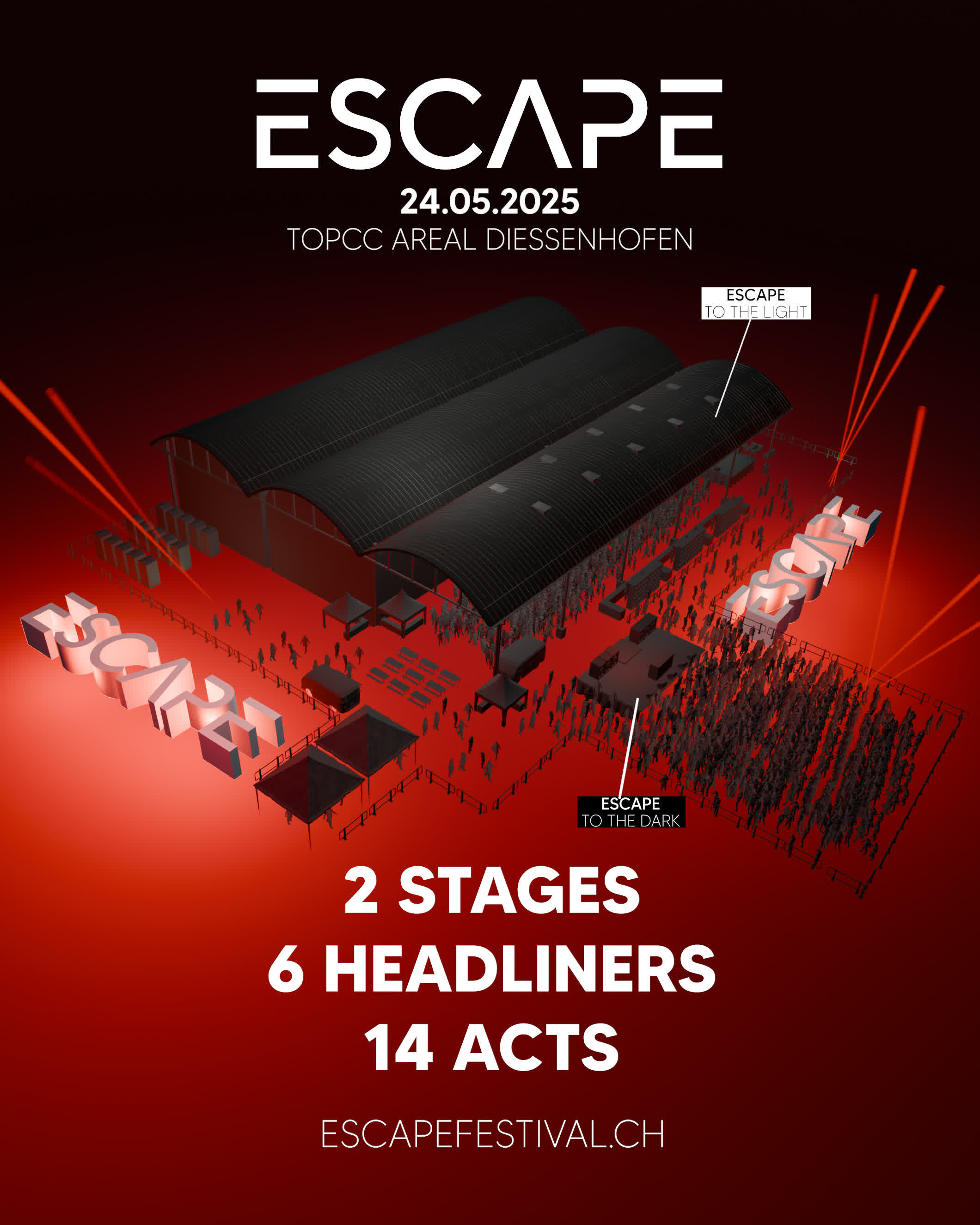 Flyer for the escape festival (2025).