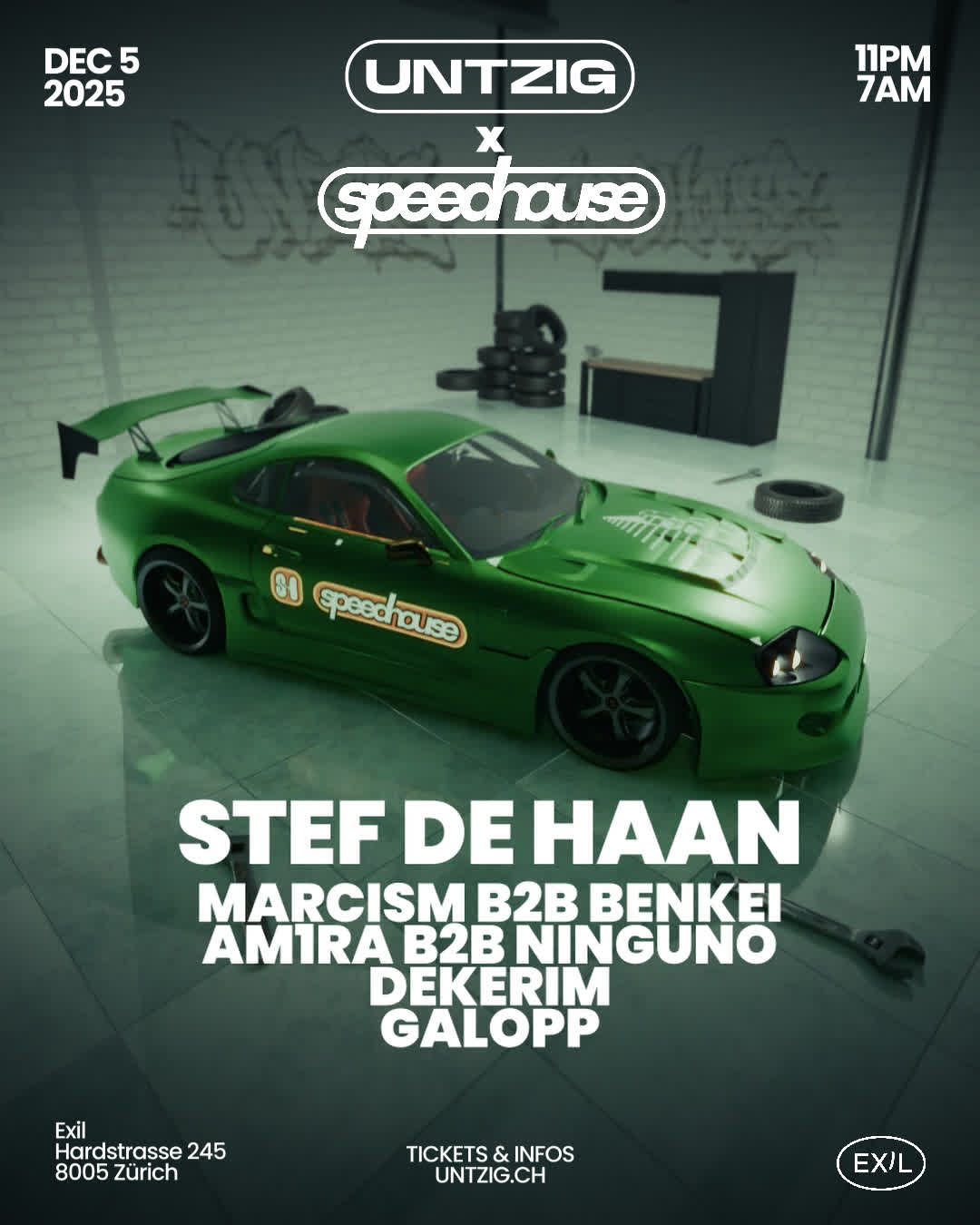 Flyer for the unzig label.